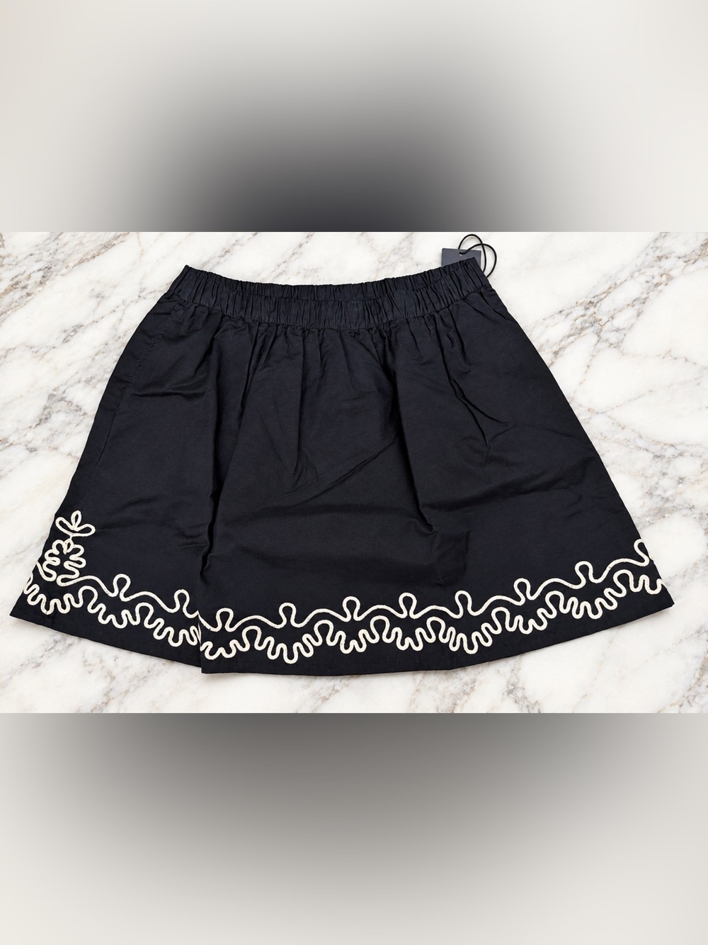 Future Collective Black Embroidered Skirt Size L